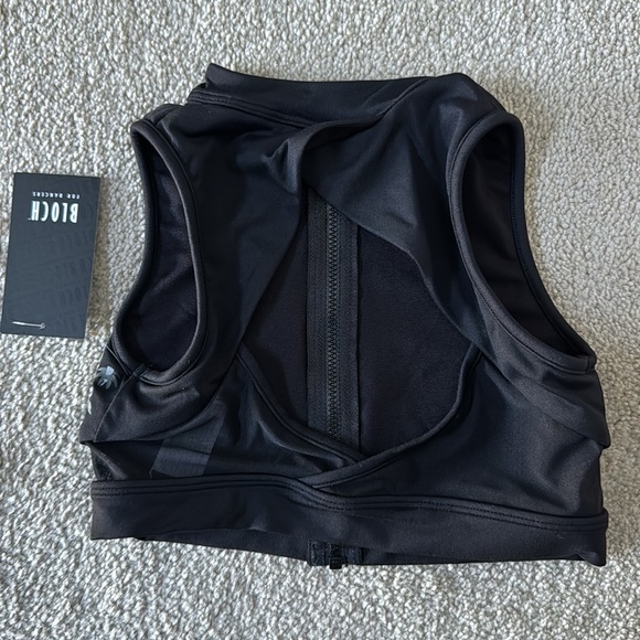 BLOCH Flower Vine Zip Front Crop Top - Picture 4 of 4